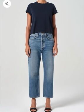 Agolde 90's Crop High Rise Loose Straight jean